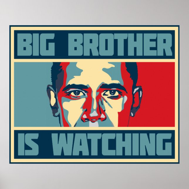 Obama Big Brother tittar på Poster (Framsidan)