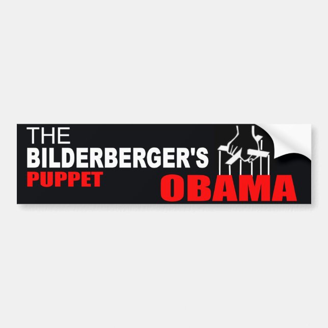 Obama - Bilderberger'sens docka Bildekal (Framsidan)