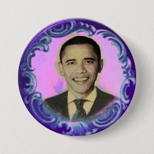 Obama Blacklight knäppas Knapp (Framsida)