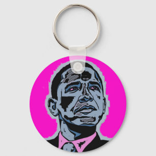 Obama blått nyckelring