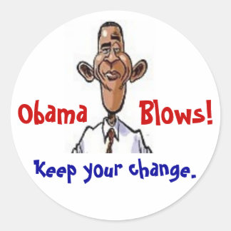 Obama Blows! Runt Klistermärke
