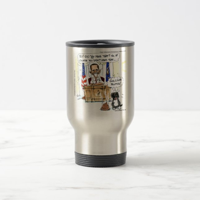 Obama & Bo Satiriska Tecknade Serier Presenter T-s Resemugg (Center)