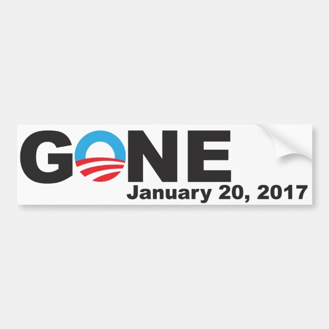 Obama borta, 2017 bildekal (Framsidan)