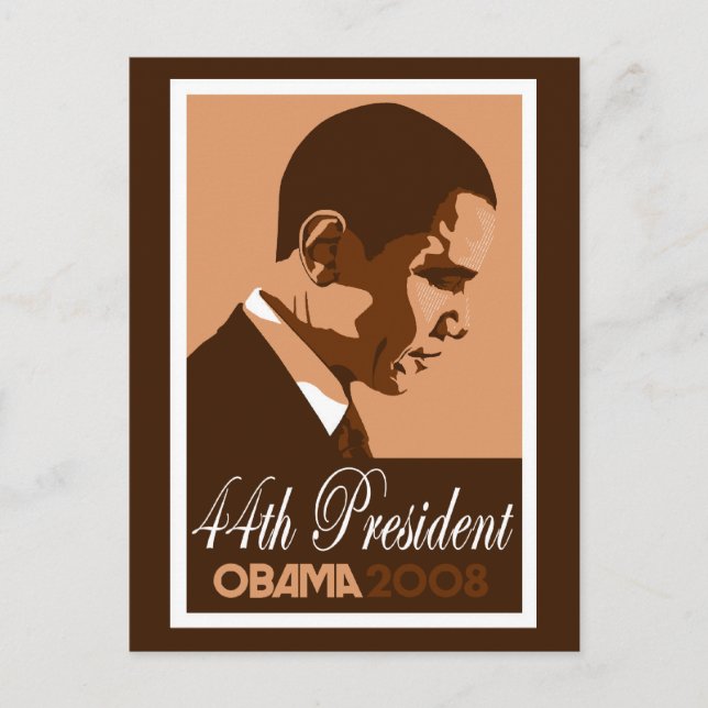 Obama Brown 44:e president vykort 3 (Framsida)