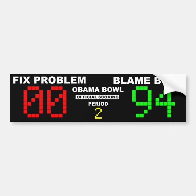Obama bunke - officiellt göra poäng bildekal (Framsidan)