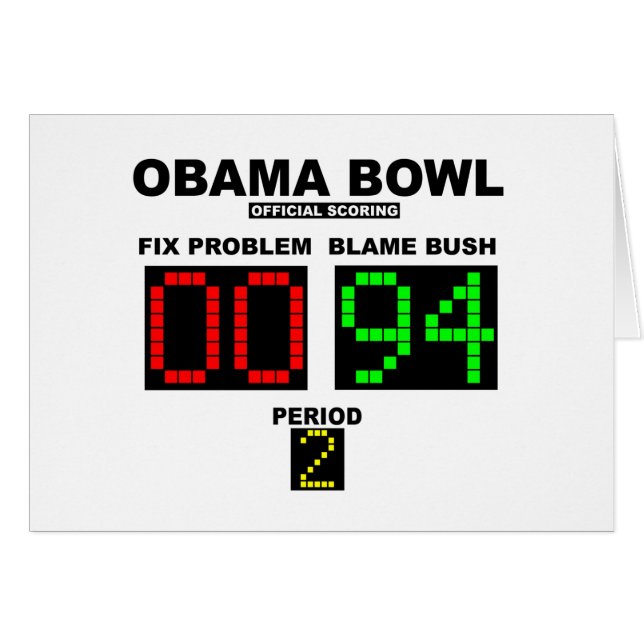 Obama bunke - officiellt göra poäng hälsningskort (Framsidan Horizontal)