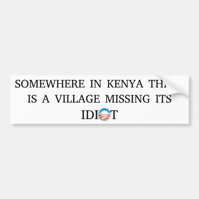 Obama byidiot bildekal (Framsidan)