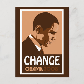 Obama - Byt Mörk Brun vykort
