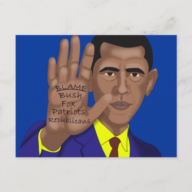 Obama byter ut teleprompter vykort (Framsida)