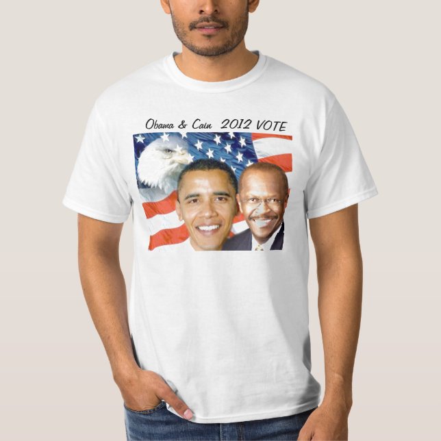 Obama & Cain 2012_ Tee Shirt (Framsida)