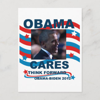 Obama Cares Vykort