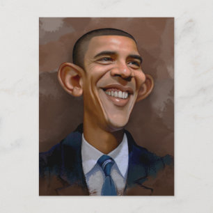 Obama Caricature Vykort