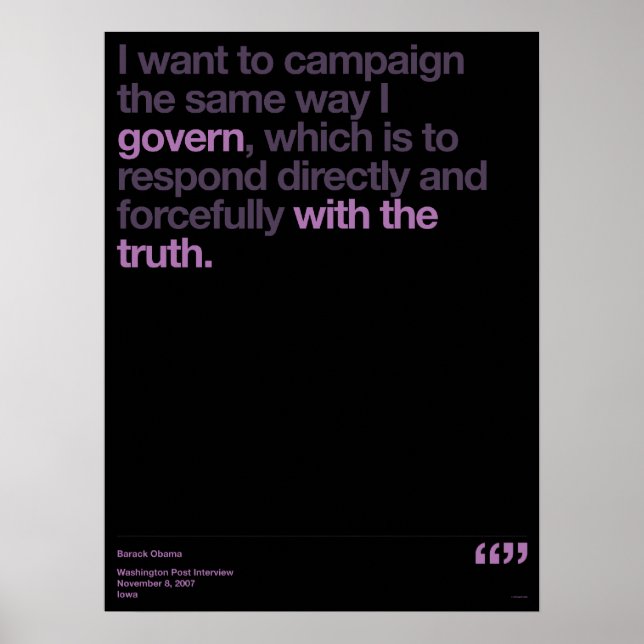 Obama-citat Poster (Framsidan)