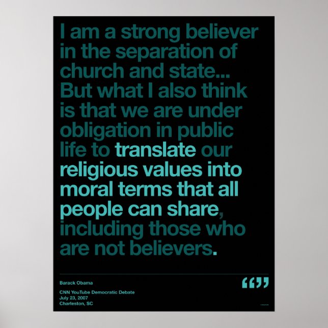 Obama-citat Poster (Framsidan)