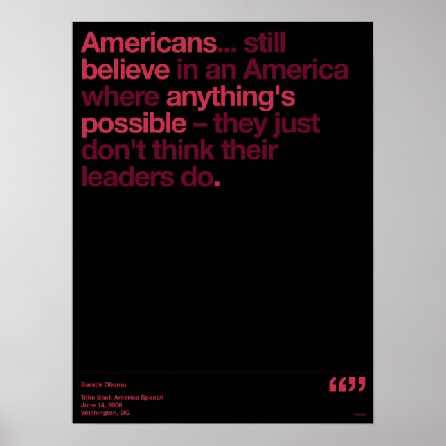 Obama-citat Poster (Framsidan)