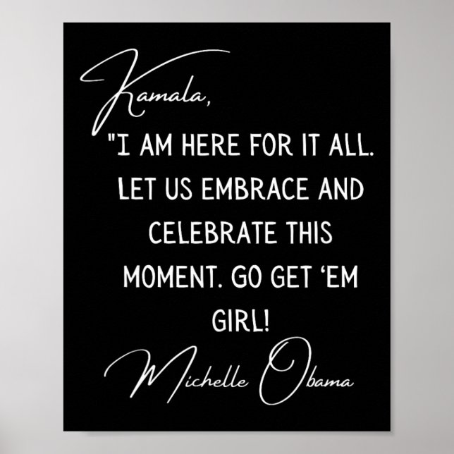 Obama Citat till Kamala Harris-installationen 2021 Poster (Framsidan)