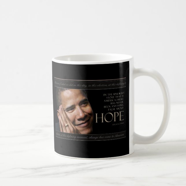 Obama citationstecken kaffemugg (Höger)