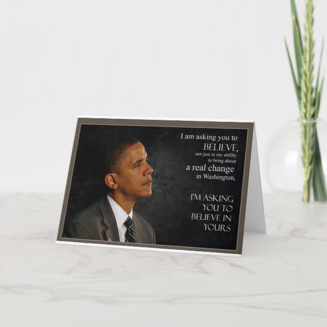 Obama citationstecken kort (Framsida)