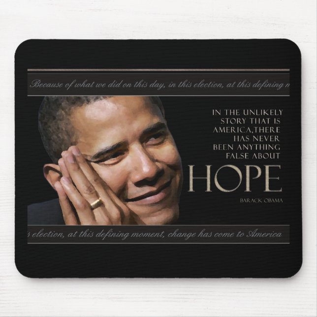 Obama citationstecken musmatta (Framsidan)