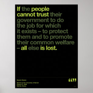 Obama citationstecken poster