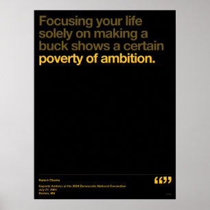 Obama citationstecken poster