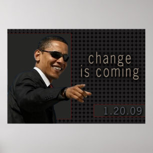 Obama citationsteckenaffisch poster