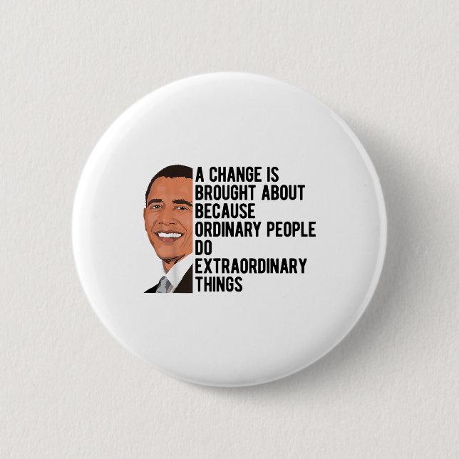 Obama citerar Barack Obama Politisk Knapp (Framsida)