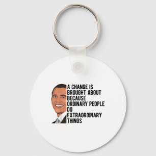 Obama citerar Barack Obama Politisk Nyckelring