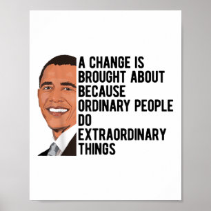 Obama citerar Barack Obama Politisk Poster