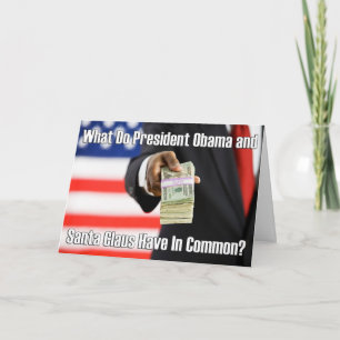 "Obama Claus" Obama julkort Helgkort
