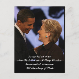 Obama - Clinton Inauguration Keepsakes Vykort