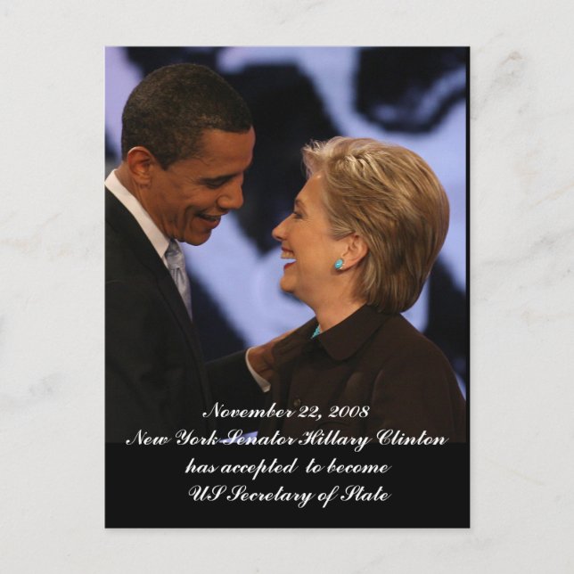 Obama - Clinton Inauguration Keepsakes Vykort (Framsida)