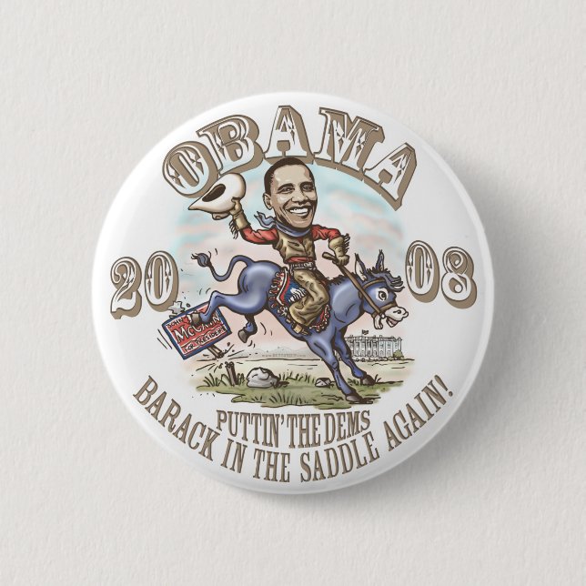 Obama Cowboy 2008 Knapp (Framsida)