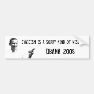 Obama cynism är inte vishet! bildekal