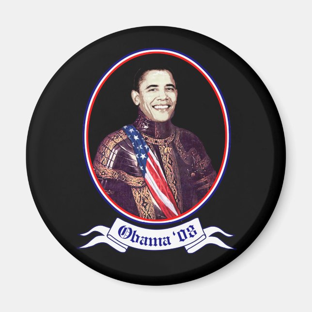 Obama Democratic Knight Magnet (Framsidan)