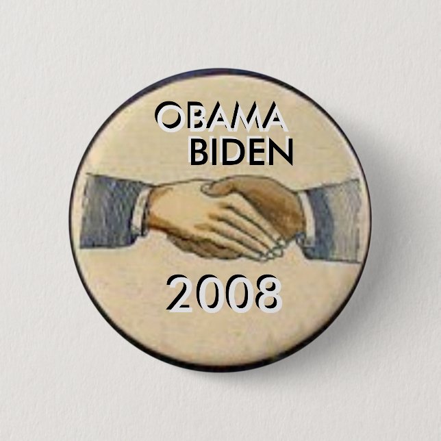 Obama/den Biden handskakningen knäppas Knapp (Framsida)