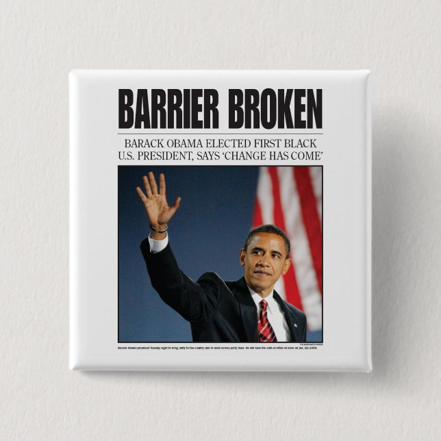 Obama: Den brutna barriären knäppas Knapp (Framsida)