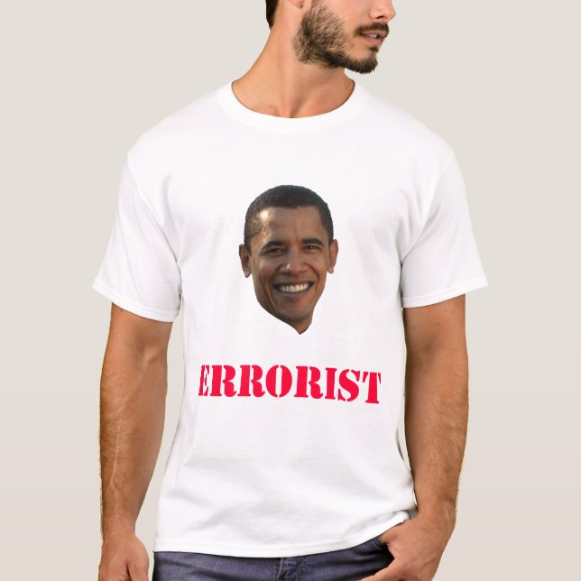 Obama den Errorist T-tröja Tee (Framsida)