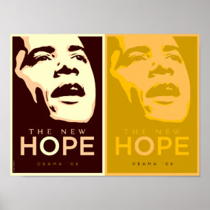 Obama den nya hoppbruntet & den guld- affischen poster