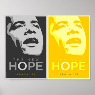 Obama - den nya hoppsvarten och den guld- poster