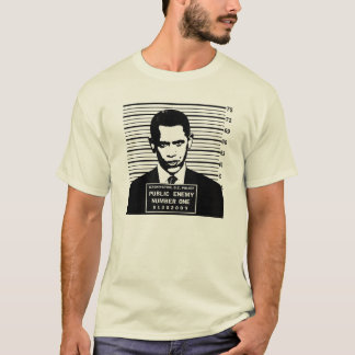 Obama - den offentliga fienden numrerar en tee shirt