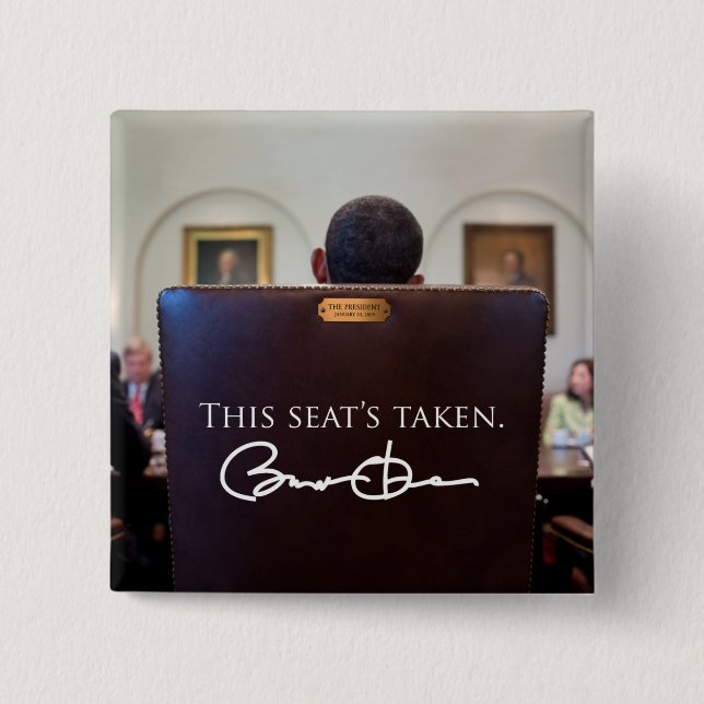 OBAMA: Denna tagna plats Knapp (Framsida)