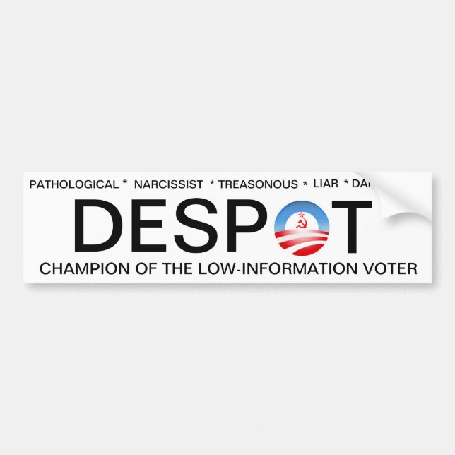 Obama despoten bildekal (Framsidan)