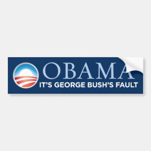 Obama - det är George Bush kritiserar bildekalet Bildekal