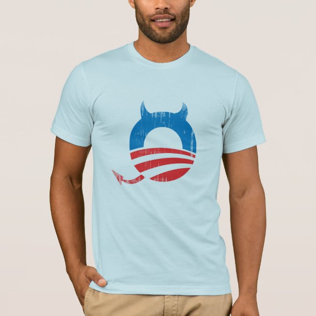 Obama djävulen t-shirt (Framsida)