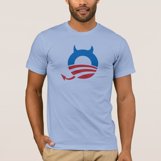Obama djävulenblått tröja (Framsida)