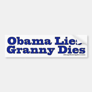 Obama dör den liggra grannyen bildekal
