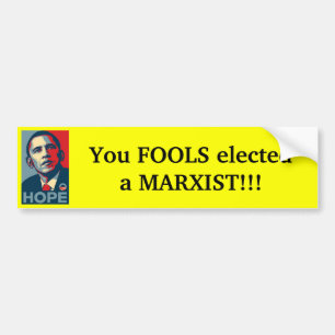 Obama - dumbommar valde marxistiskt bildekal