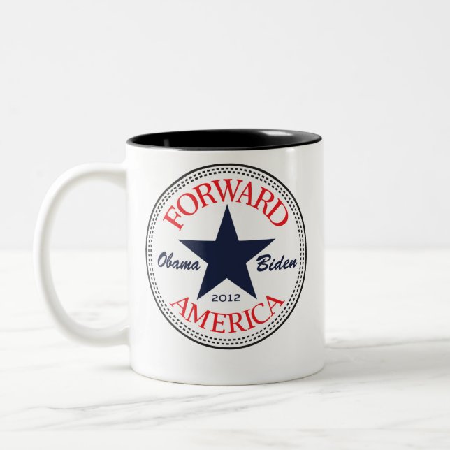 Obama eftersänder kaffemuggen 2012 Två-Tonad mugg (Vänster)