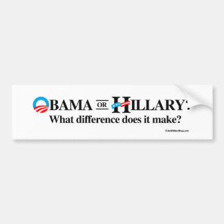 Obama eller Hillary - vilken skillnad den gör - Bildekal